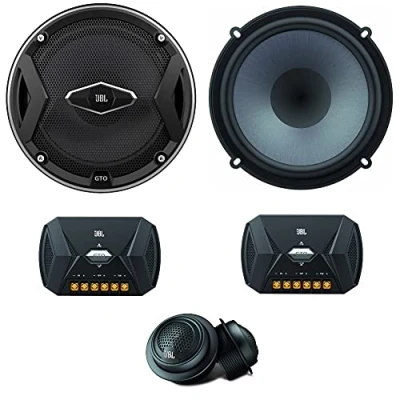 Immagine di 1 kit a 2 vie compatibile con JBL GTO609C GTO 609C da 16,5 cm 6,5&quot; 90 watt rms 270 max woofer tweeter crossover auto 3 ohm spl nero, coppia
