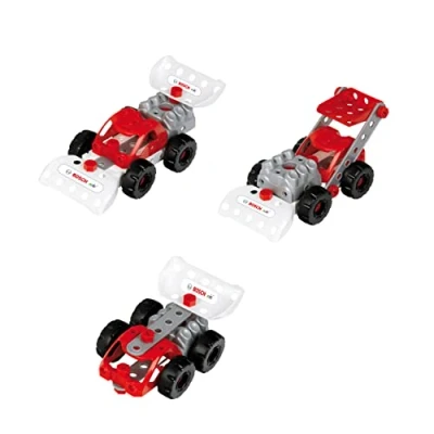 Immagine di Theo Klein 8793 Set da Costruzione Bosh Racing Team, 3 in 1, per Costruire Diversi Veicoli Corsa, Include Piani di Modelli, Giocattoli Bambini dai Anni su