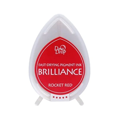 Immagine di Tsukineko Brilliance Dew Drop Tamponcini d&#039;inchiostro Ink Pad, Rocket Red