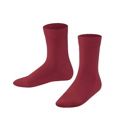Immagine di FALKE Family K SO cotone sostenibile tinta unita 1 paio, Calzini Unisex Bambini, Rosso (Ruby 8830) nuovo ecologico, 39 42