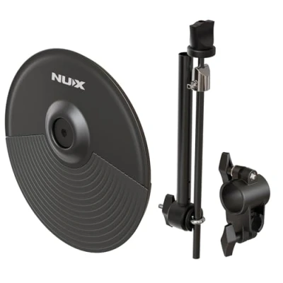 Immagine di NU X DM 210 e Drum Kit Add on Cymbal Trigger con braccio di montaggio morsetto Piatto aggiuntivo per batteria elettrica