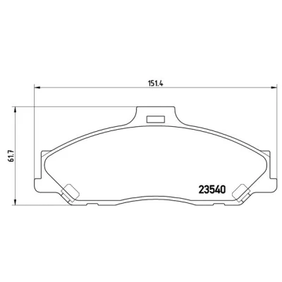 Immagine di BREMBO P 24 051 Kit pastiglie freno con segnalatore acustico usura senza accessori FORD: Ranger Mk2, MAZDA: Serie B Pick up, BT 50 up