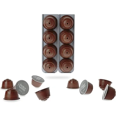 Immagine di R&amp;R SHOP Porta Capsule per Nescafè Dolce Gusto, Incollabile su ogni Superficie, con Adesivi, 4 cadauno, 100% Riciclabile Set di 2