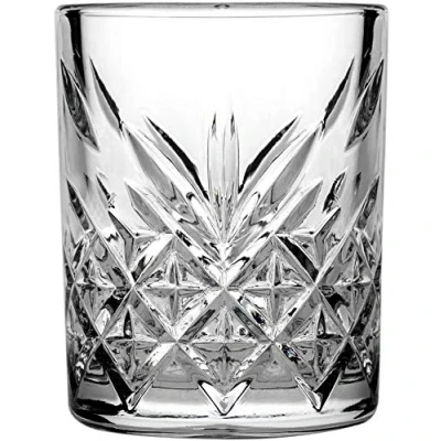 Immagine di Pasabahce 52780 Bicchiere Stamper Timeless in cristallo, altezza 6,2 cm, 65 ml, 4 pezzi, design rétro