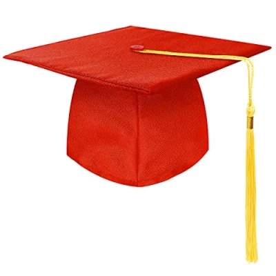 Immagine di KEELYY Cappello Laurea Unisex, Tocco Regolabile, Berretto Diploma con Nappa, Gadget per Cerimonie di Laurea/Festa Universitario 4Colori(Giallo)