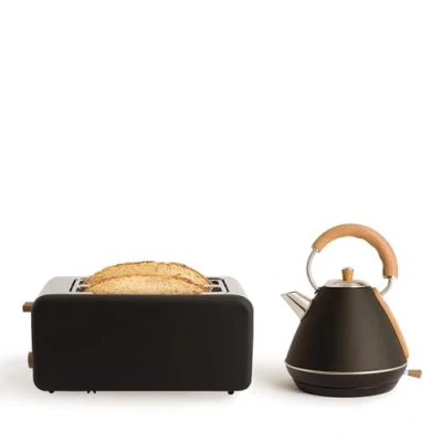 Immagine di CREATE/PACK TOAST RETRO XL + KETTLE L/Tostapane nero con bollitore nero/Bollitore 1,7 L