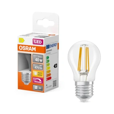 Immagine di OSRAM 4099854443947 LED (monocolore) ERP D (A G) E27 3.4 W Bianco caldo (Ø x A) 45.00 mm 1 pz.