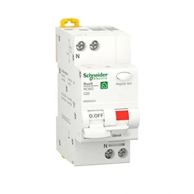 Immagine di Schneider Electric R9D60620 Interruttori Magnetotermici Differenziali, RCBO, Resi9, 1P+N, Curva C, 20A, 30MA