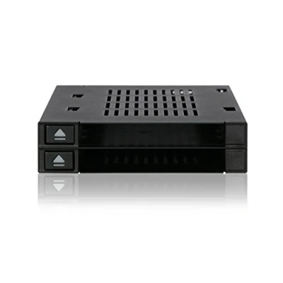 Immagine di Icy Dock Rack Design estrae Hot Swap Diretto, Docking Station Interna, per 2 SSD o SATA/SAS HDD da 2,5&quot; Senza Vassoio Disco Rigido in Un alloggiamento 3,5&quot; flexiDOCK MB522SP B