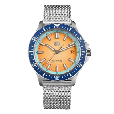 Immagine di San Martin SN0118G Orologio subacqueo in acciaio inossidabile NH35 automatico meccanico moda impermeabile uomini orologi da polso, V 4