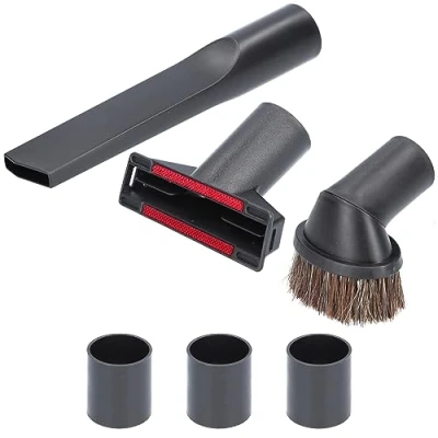 Immagine di Kenekos Set di bocchette 32/35 mm, universale 3 pezzi + adattatori, spazzola per mobili, bocchetta tappezzeria, interstizi, compatibile con Miele, AEG, Siemens, Bosch, Kärcher