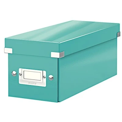 Immagine di Leitz Click &amp; Store WOW Scatola Archivio CD, per e Organizzazione di Adatta a Casa Ufficio, Blu Ice, 60410051