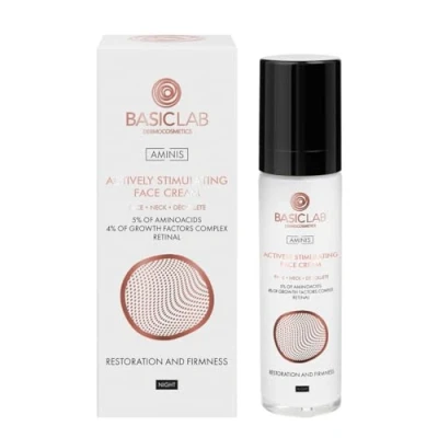 Immagine di BasicLab crema per occhi antirughe, 50 ml, da notte, uomini e donne, palpebre, pelli mature