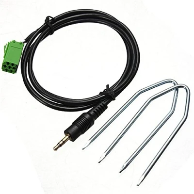 Immagine di ENJOY UNIQUE Cavo adattatore AUX in ingresso da 3,5 mm compatibile con Renault Clio Megane Laguna MP3 per iPod/iPhone