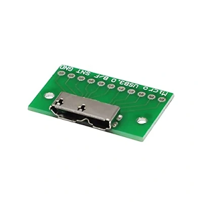 Immagine di WLGQ Presa di prova USB 3.1 tipo C femmina adattatore PCB grande punto saldatura con foro fisso (USB 3.0 Micro B)