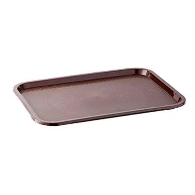 Immagine di APS vassoio Fast Food, da portata infrangibile e lavabile in lavastoviglie, Made Germany, 41 x 30,5 cm, altezza 2 marrone