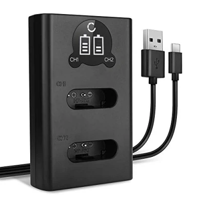Immagine di CELLONIC® Caricatore Doppio NP BX1 Smart e Veloce Compatibile con Sony RX100 VII VI V IV III FDR X3000 RX1 HX400V DSC HX350 WX500 HDR CX405 Caricabatterie Dual Acc TRBX Cavo USB di Ricarica