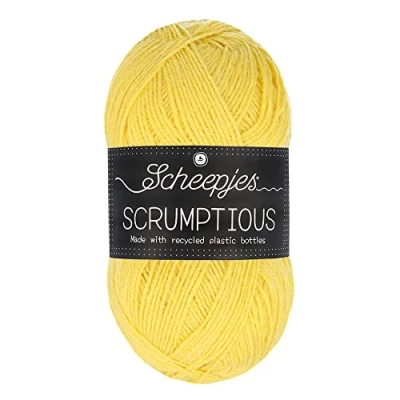 Immagine di Scheepjes Scrumptious Cotone Filato, Poliestere Riciclato 50% Acrilico, 341 Custard Pie, 5x100g, 5 unità