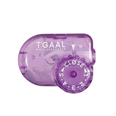 Immagine di KUTSUWA STAD T&#039;GAAL RS036PU) Temperamatite ad angolo regolabile, colore: viola traslucido, 1 pezzo