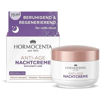 Immagine di Hormocenta, crema da notte anti età, 75 ml, rigenerante e ricco trattamento con complesso vitaminico, allantoina olio di macadamia (1 x ml)
