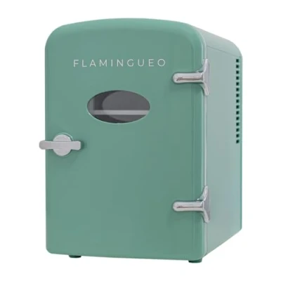 Immagine di Flamingueo Frigorifero Piccolo Mini Frigo 4L, 12V/220V, da Camera, Raffreddamento e Riscaldamento, Ufficio