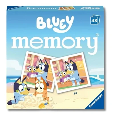 Immagine di Ravensburger Bluey Mini Memory Matching Picture Snap Pairs Game For Kids Age 3 Years and Up