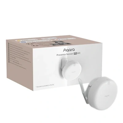 Immagine di Aqara Presence Sensor FP2 Staffa Set, Sensore di movimento cablato radar mmWave, Posizionamento a zona, Rilevamento più persone e cadute, Supporta HomeKit, Alexa, Google Home Assistant