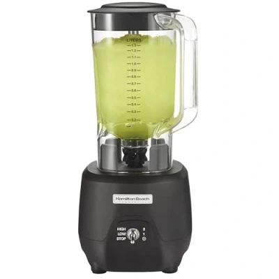 Immagine di Hamilton Beach ® 908®R Bar Blender HBB908R CE, 1 HP, contenitore in policarbonato da 1,3 l, 2 velocità, 220 240 V, nero