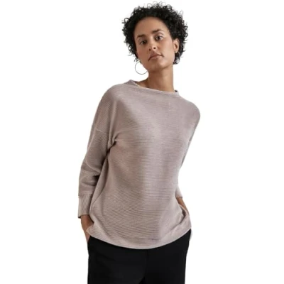 Immagine di Street One A322242 Maglietta a Coste, Beige Chiaro Mocha, 44 Donna