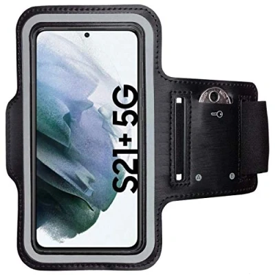 Immagine di CoverKingz Porta cellulare da corsa per Samsung Galaxy S21+ (Plus) 5G telefono con tasca portach Portacellulare correre Fascia braccio smartphone Nera