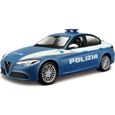 Immagine di Bburago Auto Polizia Modellino Realistico in Scala 1:24 (Scelta Casuale tra i Modelli Disponibili), Licenza Ufficiale e delle Case Automobilistiche, Età Consigliata 3+ Anni