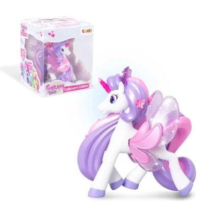Immagine di Galupy Rainbow Unicorn Collector Edition Fancy unicorno giocattolo da collezionare, statuette di con ali glitterate e cristalli Swarovski