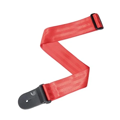 Immagine di Planet Waves Tracolla per chitarra in stile &quot;cintura di sicurezza&quot;, Rosso