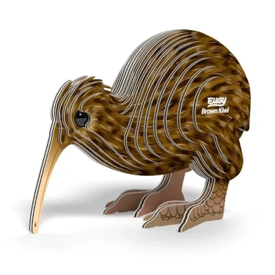 Immagine di EUGY 091 Kiwi Marrone. Eco Friendly 3D Paper Puzzle