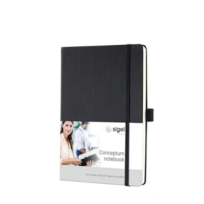 Immagine di SIGEL CO109 Taccuino premium con lineatura dot, A5, copertina rigida, nero, Conceptum