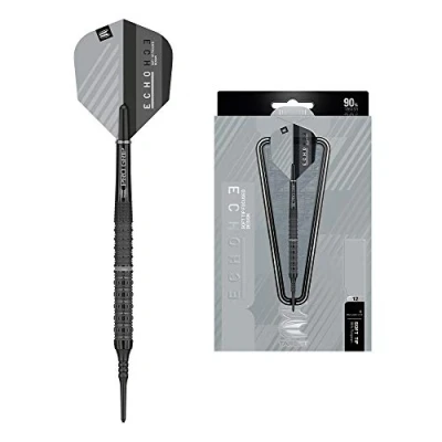 Immagine di TARGET Soft Tip Darts Freccette Echo 12 21G 90% tungsteno Punta Morbida Set Unisex, Nero e Grigio, 21 g