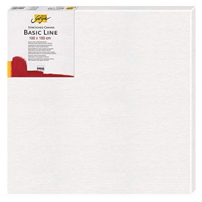 Immagine di Kreul 610010 Tela Tesa Solo Goya Linea Basic, Telaio a barella 100 x cm Circa, con 4 Volte primerizzata, per Colori Olio, acrilici e Gouache, Cotone, White