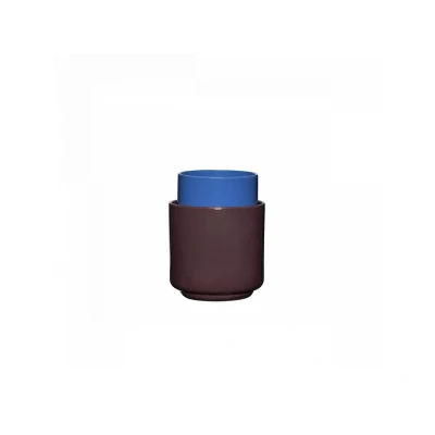 Immagine di Hübsch Deux pots, rosso marrone/blu, set di 2, polvere pietra