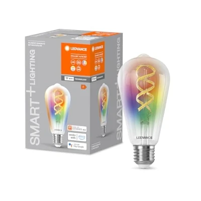 Immagine di LEDVANCE 4058075777873 LED (monocolore) ERP F (A G) E27 4.8 W = 40 Da bianco caldo a freddo, RGB (Ø x A) 64 mm 1 pz.