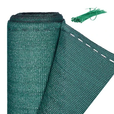Immagine di Relaxdays Rete di Recinzione per Recinti e Ringhiere, Tessuto HDPE, Protezione Raggi UV, Resistente, 2 x 6 m, Verde