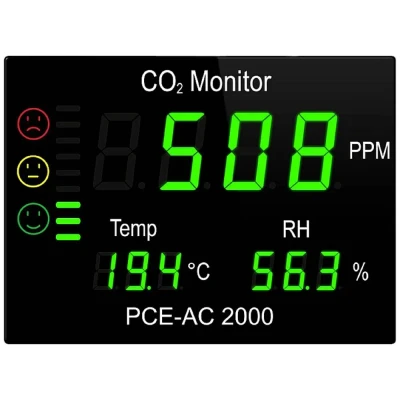 Immagine di Misuratore di CO2 PCE Instruments Temperatura, Umidità dellaria,
