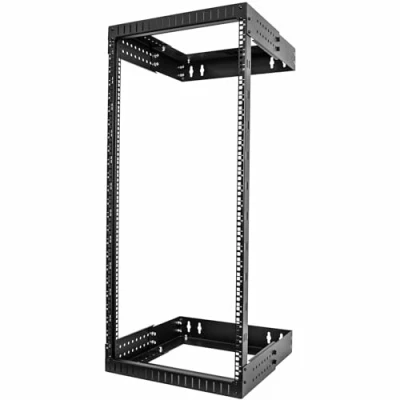 Immagine di StarTech.com Armadio Rack a Muro 19&quot; 24U, Robusto Server Telaio Aperto 2 Montanti Profondità Regolabile, Quadro/Rack Dati per Apparecchiature IT/AV/Switch/Patch Panel (RACK 24U 20 WALL OA)