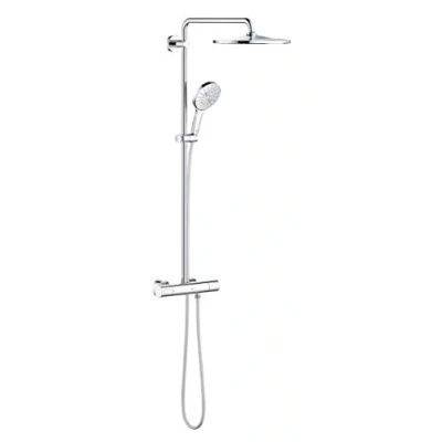 Immagine di Grohe 26647000 Sistema Doccia con Miscelatore Termostatico, Cromo, Rotondo