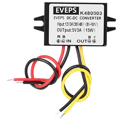 Immagine di Convertitore Buck Modulo di Alimentazione Impermeabile Scheda Trasformatore Tensione DC 12V/24V/36V/48V a 5V 3A