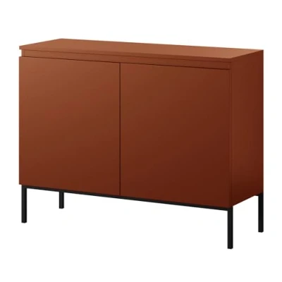 Immagine di Selsey BEMMI cassettiera, Metallo Melamina, Rosso Mattone, 100 cm Larghezza