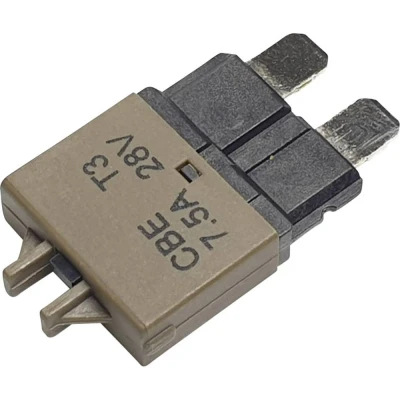 Immagine di Hansor Circuit Breaker Standard, type 3, Manual Reset, 7,5A CBE3 Series 7.5A Interruttore automatico fusibile piatto standard 7.5 A Verde Muschio 1 pz.