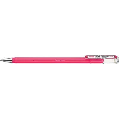 Immagine di Pentel K110 VPX Mattehop Penna roller a inchiostro gel con finitura opaca, modello cappuccio, 1 pezzo, colore: Rosa