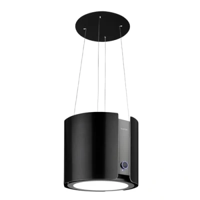 Immagine di Klarstein Skyfall Smart Cappa a Isola, Controllo Manuale o per App, 45 x 42 cm (ØxL), Sospesa, Ricircolo/Scarico, 3 Livelli, 402 m3/h, 200 W, Luce LED, Classe Energetica C, Nero