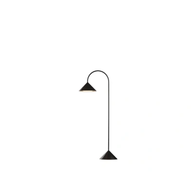 Immagine di Lampada LED da pavimento Grasp di FRANDSEN, nera, altezza 72 cm, metallo
