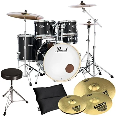 Immagine di Pearl Export EXX725SZ/C31 Set di piatti Sabian + sgabello, colore: Nero
